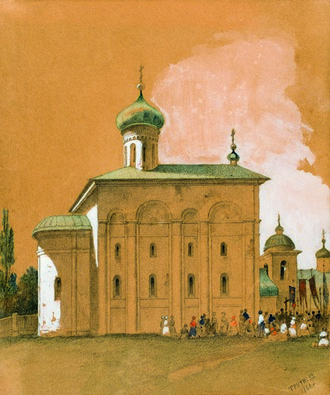 9.И.П.Трутнев. Спасский храм. Литография 1866 года